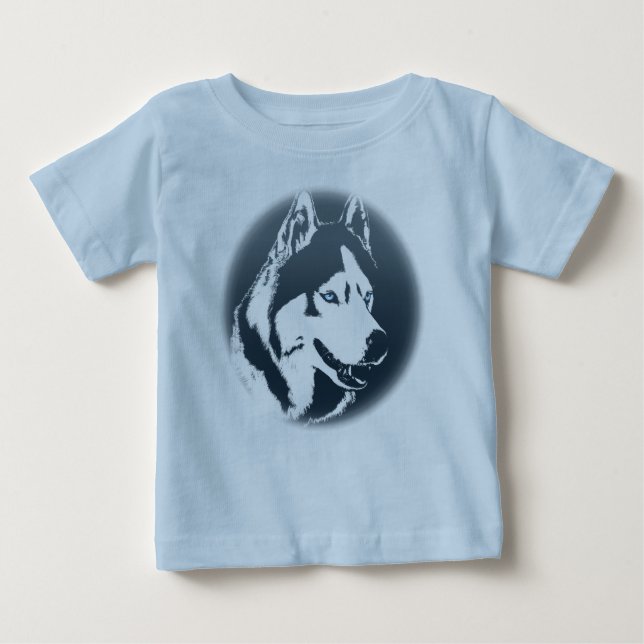 Baby Husky Romper Siberian Husky Puppy Romper T-Shirt (Front)