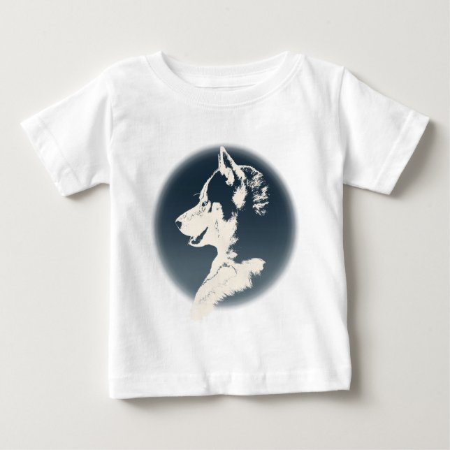 Baby Husky Tootoo Bodysuit Husky Puppy Baby Dress (Front)