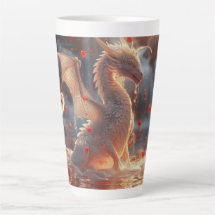 Baby Ice Dragon Digital Art Latte Mug