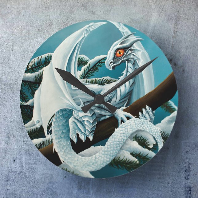 Baby Ice Dragon Round Clock (Creator Uploaded)