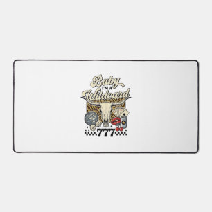 Baby Im a Wildcard Vintage Western Casino Shirt Desk Mat