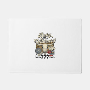 Baby Im a Wildcard Vintage Western Casino Shirt Doormat