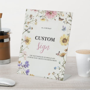 Baby in Bloom 8x10 Custom Table Top Pedestal Sign
