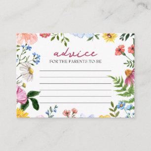 Baby in Bloom Advice for Parents Baby Shower Enclosure Card