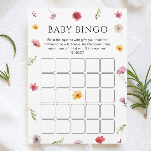Baby in Bloom Baby Shower  Bingo Game Card (Creator Uploaded)