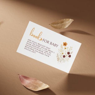 Baby in Bloom Baby Shower Books for Baby Enclosure Card