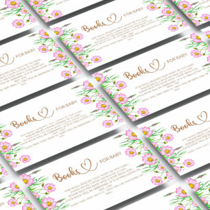 Baby in bloom baby shower books for the baby enclosure card
