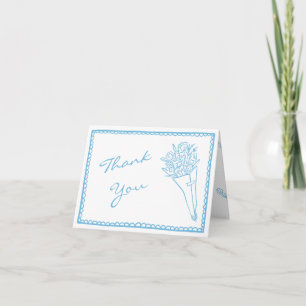 Baby in Bloom Baby Shower Bouquet Flower Thank You Card