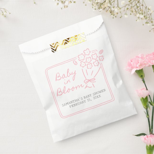 Baby In Bloom Baby Shower Favour Bags (Sealed)