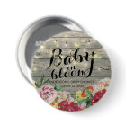 Baby in Bloom Baby Shower Flower String Light Wood