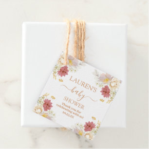Baby in Bloom Baby Shower Girl Favour Tags