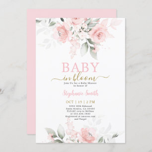 Baby in Bloom Baby Shower Girl Invitation
