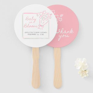 Baby In Bloom Baby Shower Hand Fan