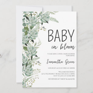 Baby in Bloom Baby Shower Invitation