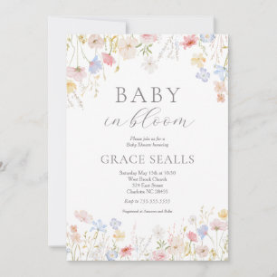 baby in Bloom Baby Shower Invitation