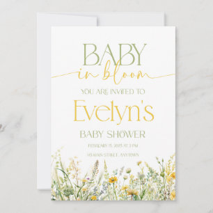 Baby in Bloom Baby Shower invitation