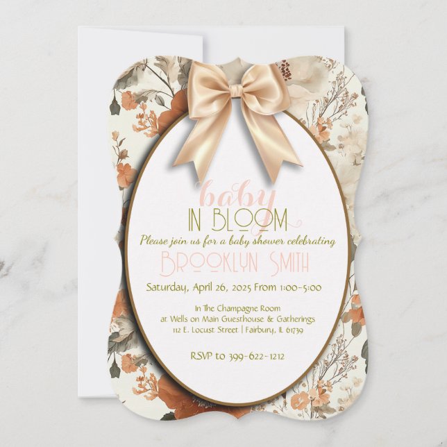 Baby in Bloom Baby Shower Invitation (Front)