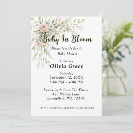 Baby in Bloom Baby Shower Invitation
