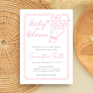 Baby In Bloom Baby Shower Invitation