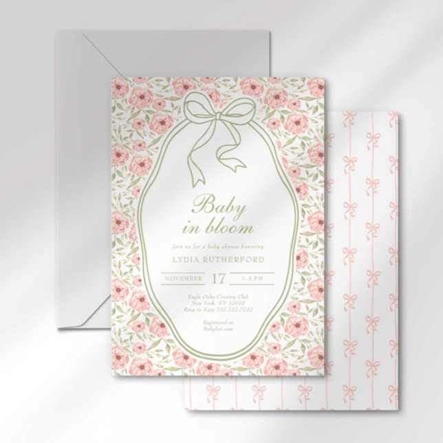 Baby in Bloom Baby Shower Invitation (Creator Uploaded)