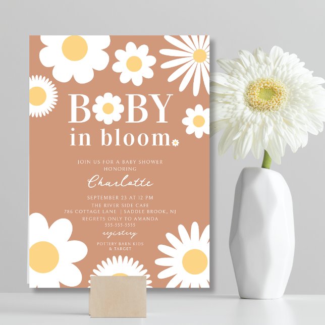 Baby In Bloom Baby Shower Invitation (Creator Uploaded)