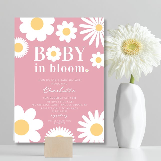Baby In Bloom Baby Shower Invitation (Creator Uploaded)
