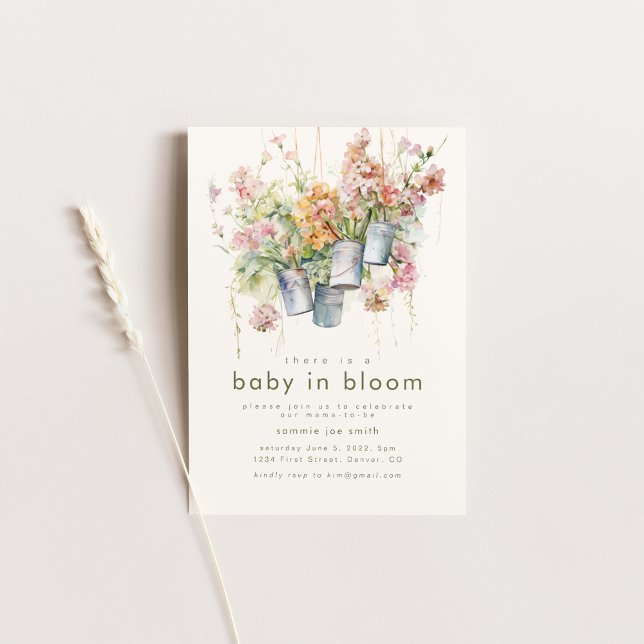 Baby in Bloom Baby Shower Invitation (Creator Uploaded)