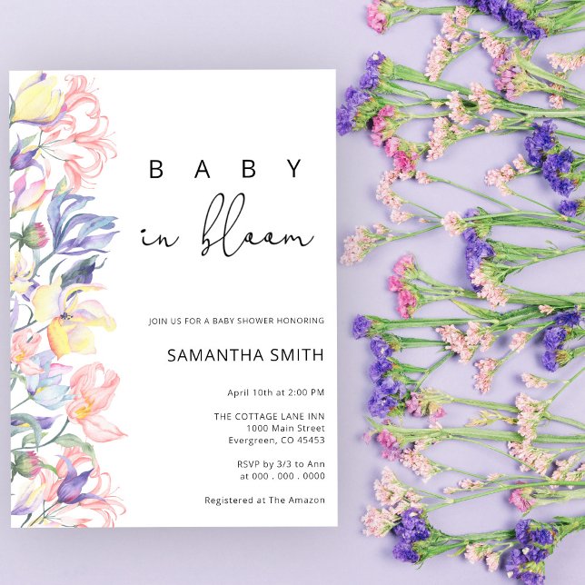 Baby in bloom Baby Shower Invitation (Creator Uploaded)