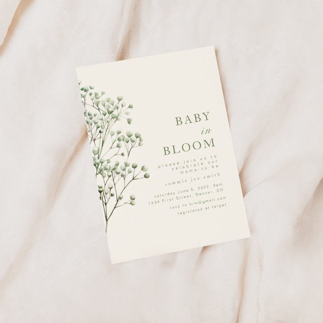 Baby in Bloom Baby Shower Invitation (Creator Uploaded)