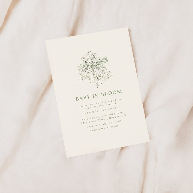 Baby in Bloom Baby Shower Invitation (Creator Uploaded)