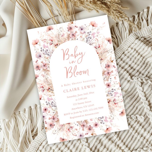 Baby in Bloom Baby Shower Invitation (Creator Uploaded)