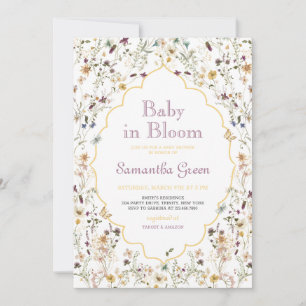 Baby in Bloom Baby Shower Invitation