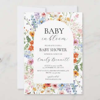 Baby in Bloom Baby Shower Invitation 