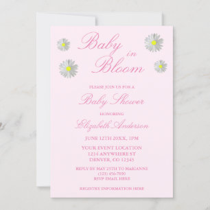 Baby In Bloom Baby Shower Invitation