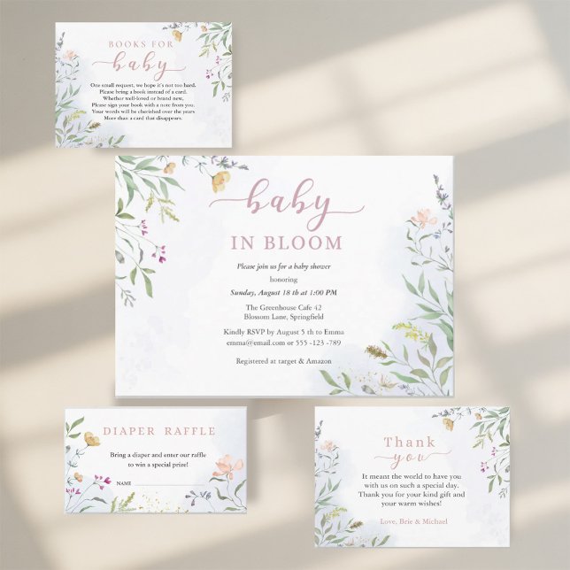 Baby in Bloom Baby Shower Invitation  Floral  (Creator Uploaded)