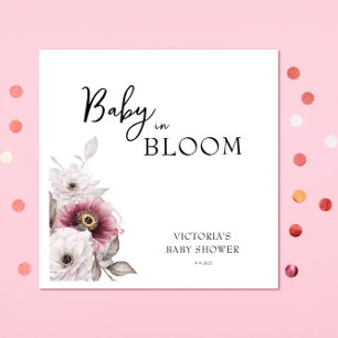 Baby in Bloom Baby Shower Invitation Napkin