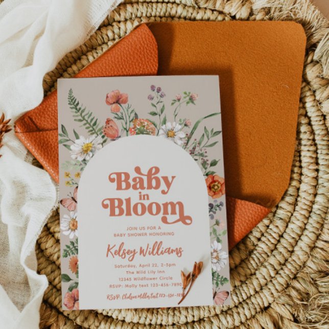 Baby In Bloom Baby Shower Invitation | Wild Baby (Creator Uploaded)