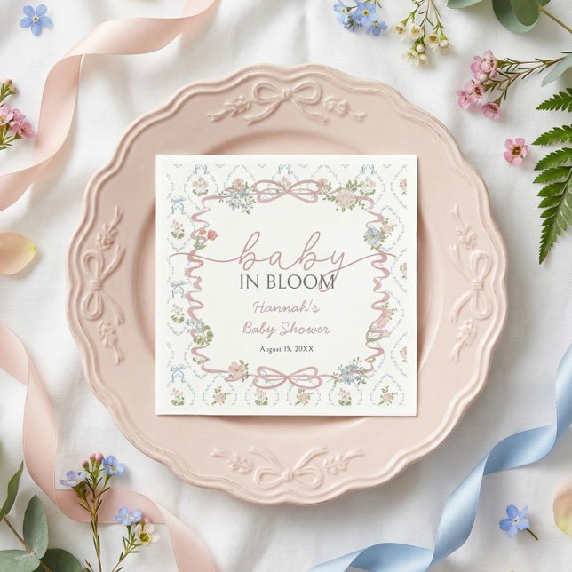 Baby in Bloom Baby Shower  Napkin (Creator Uploaded)