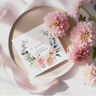 Baby In Bloom Baby Shower Napkins and Decorations