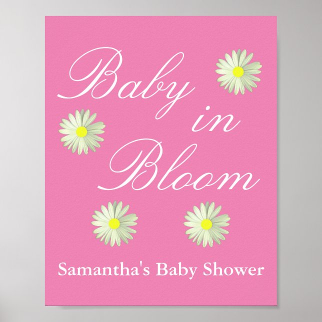 Baby In Bloom Baby Shower  Poster (Front)