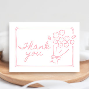 Baby In Bloom Baby Shower Thank You Card