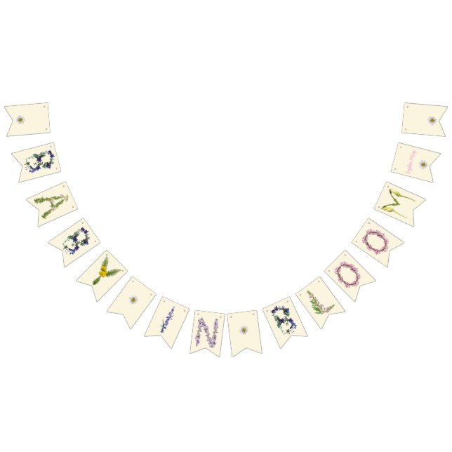 Baby in Bloom Banner - add custom name or erase it (All)