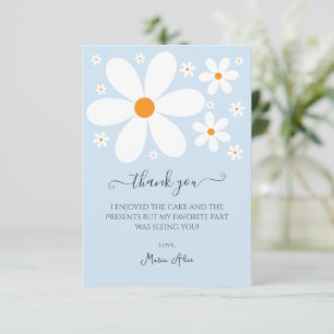 Baby in Bloom blue Daisy Baby Shower Invitation