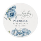 Baby in Bloom Blue Floral Boy Baby Shower