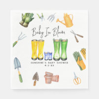 Baby In Bloom Blue Rain Boots Garden Baby Shower