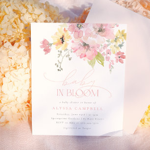 Baby in Bloom Blush Pink Budget Floral Baby Shower