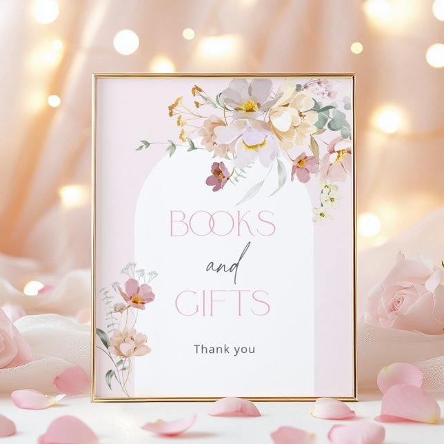 Baby in Bloom Blush pink Floral Books and Gifts Poster (Creator Uploaded)