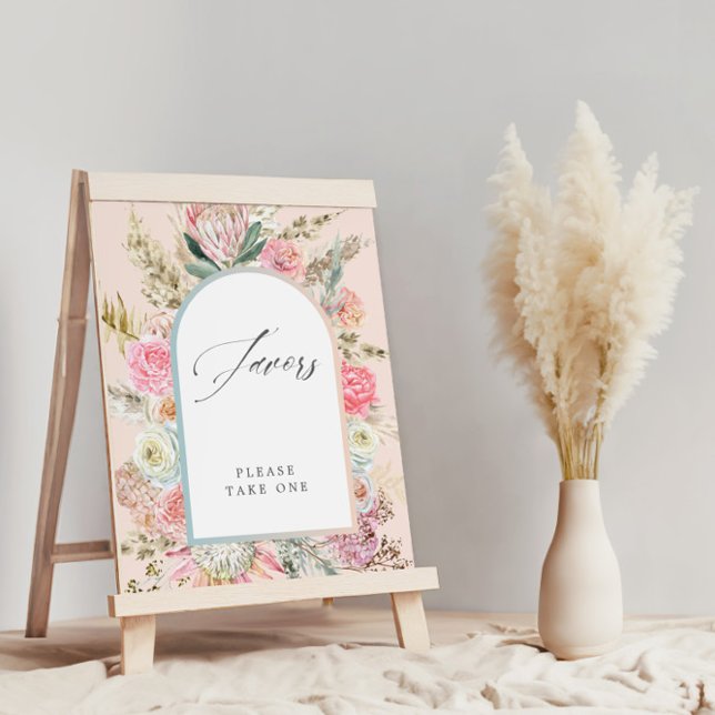 Baby In Bloom Bohemian Floral Baby Shower Favour Poster (Creator Uploaded)