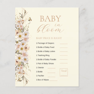 Baby In Bloom Boho Neutral Baby Shower Game