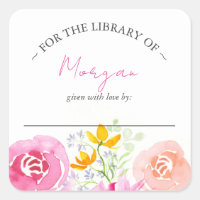 Baby in Bloom Bookplate – Pink Floral